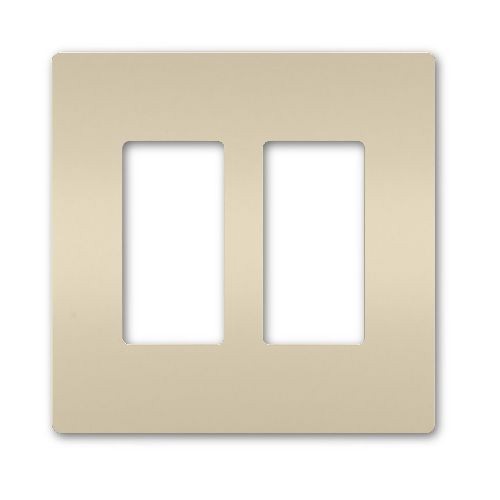 Pass & Seymour® Radiant® RWP262LA Screwless Wallplate, 2 Gangs, 4.96 in W x 0.065 in D x 4.94 in H, Polycarbonate, Light Almond