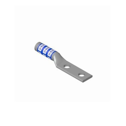 Color-Keyed® 60274 2-Hole Compression Connector Lug, 600 kcmil Aluminum/Copper Conductor, Die Code: 106H, 3/8 in Stud, Aluminum