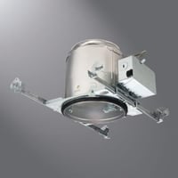 Halo E7ICATNB New Construction Insulated Recessed Housing Without Socket Bracket, E26 Screwbase Incandescent Lamp, 120 VAC, 6-1/2 in Ceiling Opening, Aluminum Housing