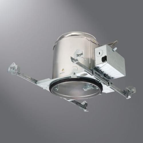 Halo E7ICATNB New Construction Insulated Recessed Housing Without Socket Bracket, E26 Screwbase Incandescent Lamp, 120 VAC, 6-1/2 in Ceiling Opening, Aluminum Housing