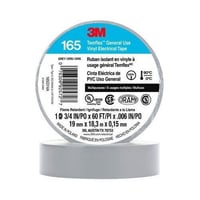 3M™ Temflex™ 165GY4A Vinyl Electrical Tape 165, Gray, 3/4 in x 60 ft (19 mm x 18 m)