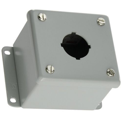 Siemens P30EMS01P Class 52 Heavy Duty Oiltight Pushbutton Enclosure, 3-1/2 in L x 3-1/4 in W x 2-3/4 in D, NEMA 12/13, 1 Outlet, Steel