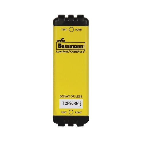 Bussmann® CUBEFuse™ TCF90RN Non-Indicating Time Delay Fuse, 90 A, 600 VAC, 300 VDC, 50/200/300 kA, Class CF, Cartridge Body