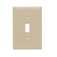 Pass & Seymour® SPJ1-I Junior Jumbo Wallplate, 1 Gang, Ivory, 5 in H x 3-1/8 in W, Thermoplastic