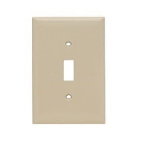 Pass & Seymour® SPJ1-I Junior Jumbo Wallplate, 1 Gang, Ivory, 5 in H x 3-1/8 in W, Thermoplastic