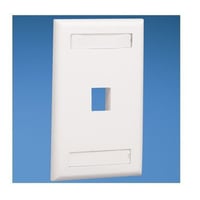 NK1FIWYPanduit® NetKey® NK1FIWY Flat Vertical Faceplate, Flush Mount, Keystone Module, Straight Module, Single Gangs, 1 Port