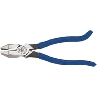 Klein® D213-9ST Square Nose Ironworker's Plier, 1-19/32 in L x 1-1/4 in W x 5/8 in THK Tool Steel Jaw, High Leverage Cut, 9.35 in OAL