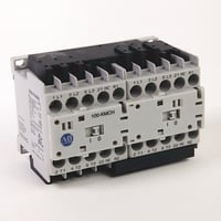 104-K09B02Allen-Bradley 104-K09B02 104-K Mini Reversing Contactors, Screw Type Terminals, 9 A, System Control Voltage: 440V 50Hz/480V 60Hz, 3 N.O. Main Contacts, 1 N.C. Auxiliary Contact