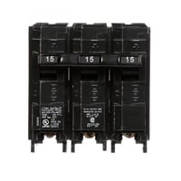 Siemens Q315 Low Voltage Miniature Residential Molded Case Circuit Breaker With Insta-Wire, 240 VAC, 15 A, 10 kA Interrupt, 3 Poles, Thermal/Magnetic Trip