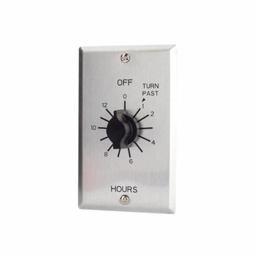 C512HNSI Tork® C512H Auto Off Interval Mechanical Spring Wound Timer, 12 hr Setting, 125/250/277 VAC, 1 hp, 2 hp, SPDT Contact, 1 Pole