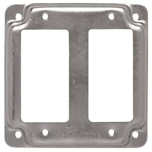 RACO® 809C Square Exposed Work Cover, 4.19 in L x 4.19 in W x 1/2 in D, Steel