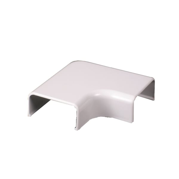Wiremold® 2911 Flat Non-Metallic Raceway Elbow, 90 deg Bend, 3/4 x 1-1/2 in OD, PVC