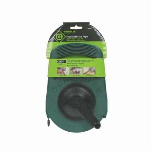 438-2XGreenlee® 438-2X Fish Tape, 0.25 in W x 0.03 in THK Tape, 25 ft L Tape, Flat Profile, Steel Tape