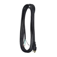 09709-88-08Power Supply Cord, 16 ga/3 Conductor, 9 ft, NEMA 5-15P Plug, 125 Volts, Black