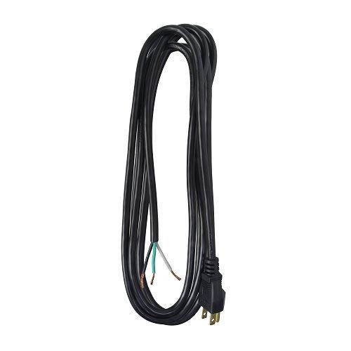 09709-88-08Power Supply Cord, 16 ga/3 Conductor, 9 ft, NEMA 5-15P Plug, 125 Volts, Black
