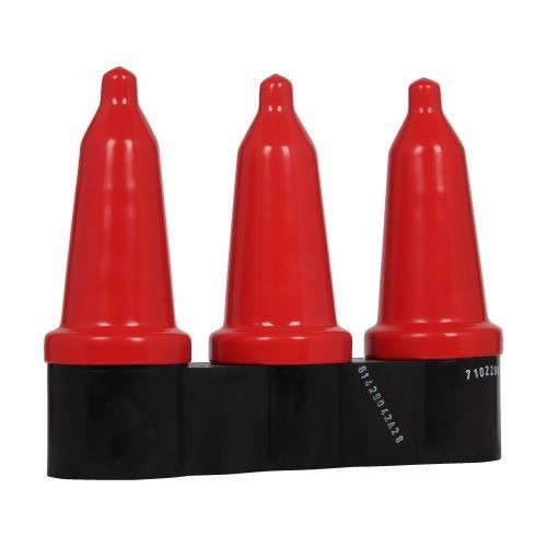 DJ625C3UCooper Power Systems DJ625C3U Deadbreak Junction, EPDM Rubber External Insulation, Copper Internal Current-Carrying Parts, SS U-straps, 15/25 kV, BIL 125 kV, 600 A, 3 Positions