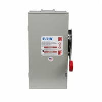 DH321FGKEATON DH321FGK K Series Heavy Duty Fusible Single Throw Safety Switch, 240 VAC, 30 A, 1-3/4 hp, 3 hp, 5 hp, 7-1/2 hp, TPST Contact, 3 Poles