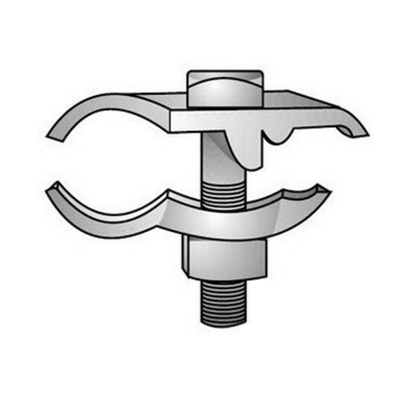 UPC-75GO-Z/Gedney UPC-100G Type UPC Parallel Conduit K-Clamp, 1 in, For Use With EMT/IMC/Rigid Metal Conduit, Malleable Iron, Hot Dip Galvanized