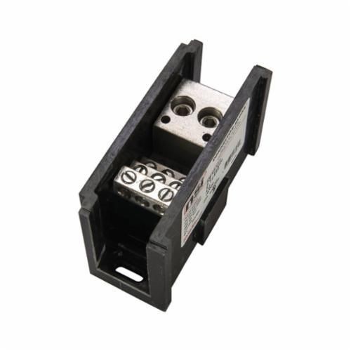 AM-K2-H12NSI Connector Bloks™ AM-K2-H12 Double Primary Power Distribution Block, 600 VAC, 350 A, 1 Poles, 14 to 2/0 AWG Wire, Aluminum