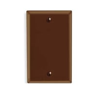 Leviton® 85014 Standard Size Blank Wallplate, 1 Gang, 4-1/2 in H x 2-3/4 in W, Thermoset Plastic, Brown