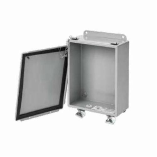 A604LPnVent HOFFMAN A51LP Junction Box, 10 in L x 8 in W x 4 in D, NEMA 12, 14 ga Steel