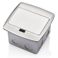 PFUS2-BNLeviton® PFQP3-BN Pop-Up Floor Box With 3-Port QuickPort® Insert, Steel