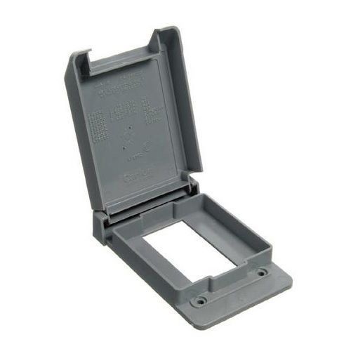 Carlon® E98GFCN-CAR Non-Metallic Weatherproof GFCI Receptacle Box Cover, 4-3/4 in L x 3 in W