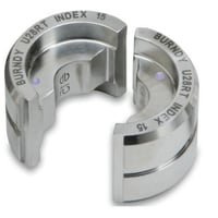 BURNDY® U4CRT Style U Circular Butting Twin Crimping Die, 4 AWG Copper Cable, Stainless Steel
