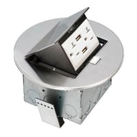 Arlington FLBT4465USS Countertop Box Kit, 1 Gang, Stainless Steel