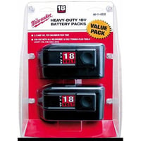 Milwaukee® 48-11-2232 V18™ Rechargeable Slide on Style Cordless Battery Pack With Milwaukee® V18™ and 18 VDC Ni-Cd Cordless Power Tool, 2.4 Ah NiCd Battery, 18 VDC Charge, For Use With Milwaukee® V18™ and 18 VDC Ni-Cd Cordless Power Tool