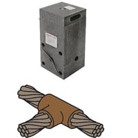 BURNDY® Weld® B247 Type BCC-2 Weld Metal Mold, 250 kcmil Conductor, Horizontal Cable Tap to Horizontal Cable Run Connection
