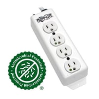 Tripp Lite PS-415-HG Not for Patient-Care Vicinity Power Strip, 120 VAC, 15 A, 4 Outlets, 15 ft L Cord, Surface Mount
