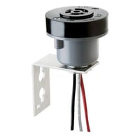 K122Intermatic® K122 Locking Receptacle With Mounting Bracket, Turn-Lock Photocontrol, 105 to 480 VAC, 14 AWG Lead, Pole/Wall Mount, Phenolic