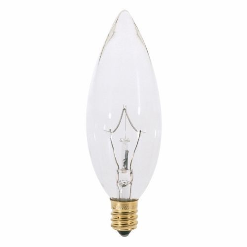 S3284SATCO® S3284 Decorative Dimmable Incandescent Lamp, 60 W, E12 Candelabra Incandescent Lamp, B10 Shape, 672 Lumens Initial