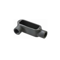 O-Z/Gedney LR17 Type LR Conduit Outlet Body, 1/2 in Hub, Form 7 Form, 4 cu-in Capacity, Grayloy Iron, Aluminum Enamel/Zinc Electroplated