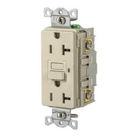 GFR20IWiring Device-Kellems GFR20I Wiring Device GFCI Receptacle, 125 VAC, 20 A, Ivory