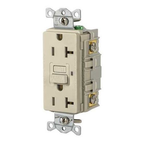 GFR20IWiring Device-Kellems GFR20I Wiring Device GFCI Receptacle, 125 VAC, 20 A, Ivory