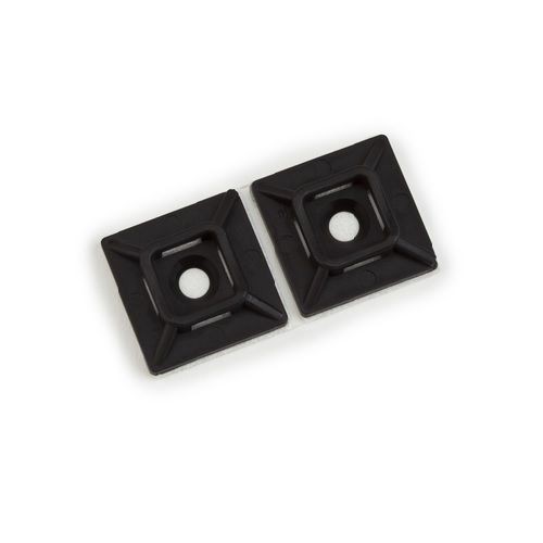 3M™ 054007-06297 Cable Tie Mounting Base, 4-Way, Adhesive Mount, Nylon, Black