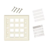 Belden® AX102251 KeyConnect Style Faceplate With ID Window, 1 Gangs, 6 Ports, Multi-Media Module, Flush Mount, Stainless Steel