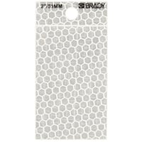 Brady® 3000-BLANK High-Intensity Prismatic Ultra Reflective Blank Label, Black/Green Glow No Text Character, 2 in H x 1-1/2 in W, Silver Background, B-309 Vinyl