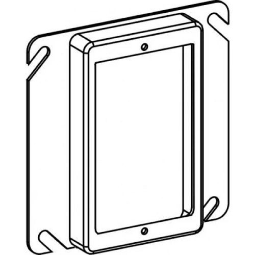 41058Orbit 41058 Square Device Ring, 1 Gang, 5/8 in Rasied, 4 in W x 4 in H, 16 GA Sheet Steel, Galvanized