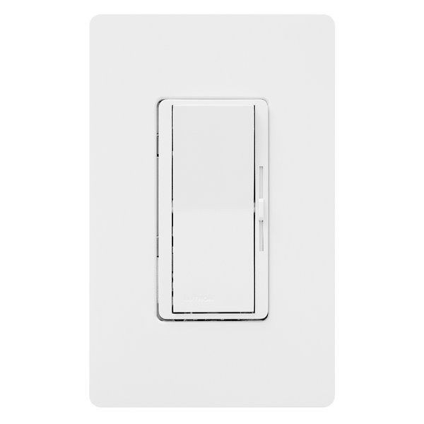 Diva® DVF-103P-277-WH 3-Way 3-Wire Dimmer Switch With Night Light, 277 VAC, 6 A, 1 Poles, On/Off Operation, White