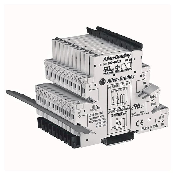 700-HLT12U1XAllen-Bradley 700-HLT12U1X 700-HL Electromechanical Relay Output, DPDT (2 C/O), w/ Screw Terminals, 110/125V AC/DC, w/ Gold Plated Contacts, Touch Safe Terminal Construction