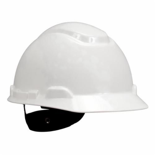078371-641973M™ H-701R Non-Vented Short Brim Hard Hat, White, 4-Point Ratchet Suspension, High Density Polyethylene