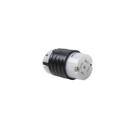 L2120-CPass & Seymour® Turnlok® L2120-C 3-Phase Locking Connector, 120/208 VAC, 20 A, 3 Poles, 5 Wires, Black/White