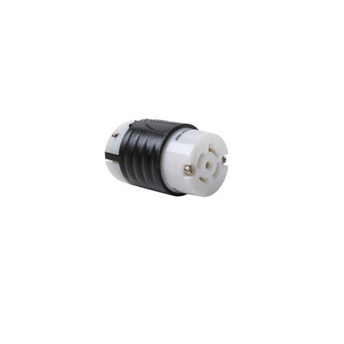 L2120-CPass & Seymour® Turnlok® L2120-C 3-Phase Locking Connector, 120/208 VAC, 20 A, 3 Poles, 5 Wires, Black/White
