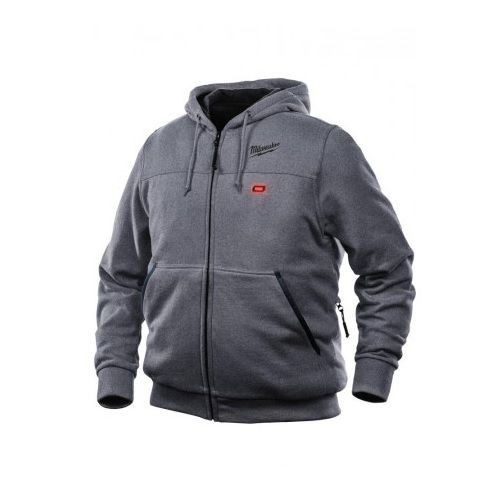 Milwaukee® M12™ 301G-212X Heated Hoodie Kit, 2XL, Gray, Cotton/Polyester Blend, 46 to 48 in Chest