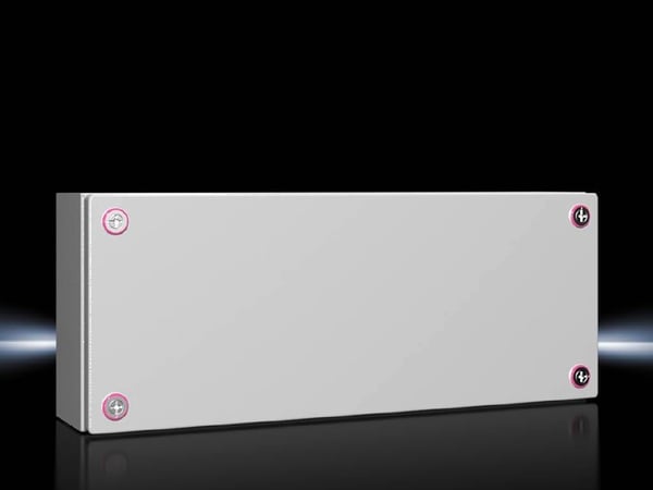 1505000Rittal 1505000 KX Series Small Terminal Box, 500 mm W x 120 mm D x 200 mm H, NEMA 4, Carbon Steel