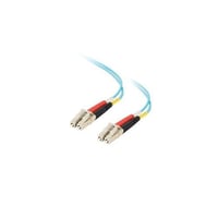 Quiktron® 852-LL2-006 Value Duplex Laser Optimized Multi-Mode Fiber Jumper Cable, 52 Fiber, 50 um Core, 2 m L, Aqua