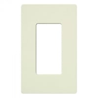 Lutron® SC-1-BI SC Series Oversized Screwless Decorator Wallplate, 1 Gangs, Biscuit, 4.69 in H x 2.94 in W, Plastic